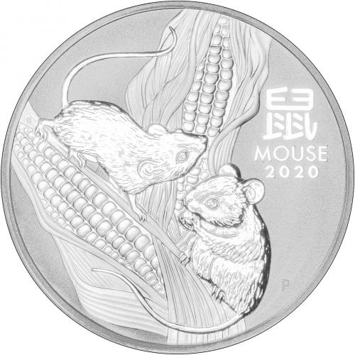 2020 Silver 2 oz Australia Perth Lunar Mouse