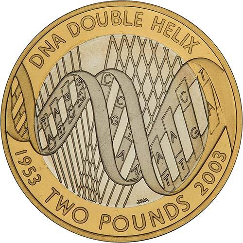 Collectable Circulated UK £2 Coin 2 pound coin DNA Double Helix 2003