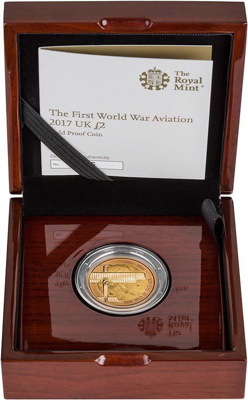 Buy a 2017 Aviation First World War £2 Gold Proof Chard Buy a 2017 Aviation First World War £2 Gold Proof Chard