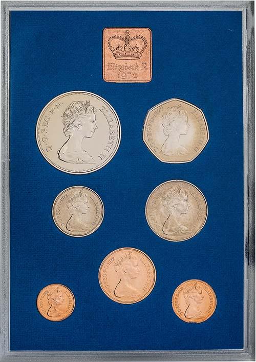 Standard Coins And Token Coins 1972 United Kingdom Standard Proof Coin Set l Chard