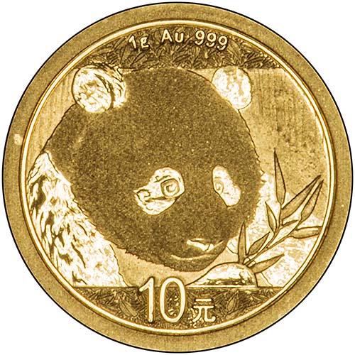 China 2018 1g Gold Panda Coin