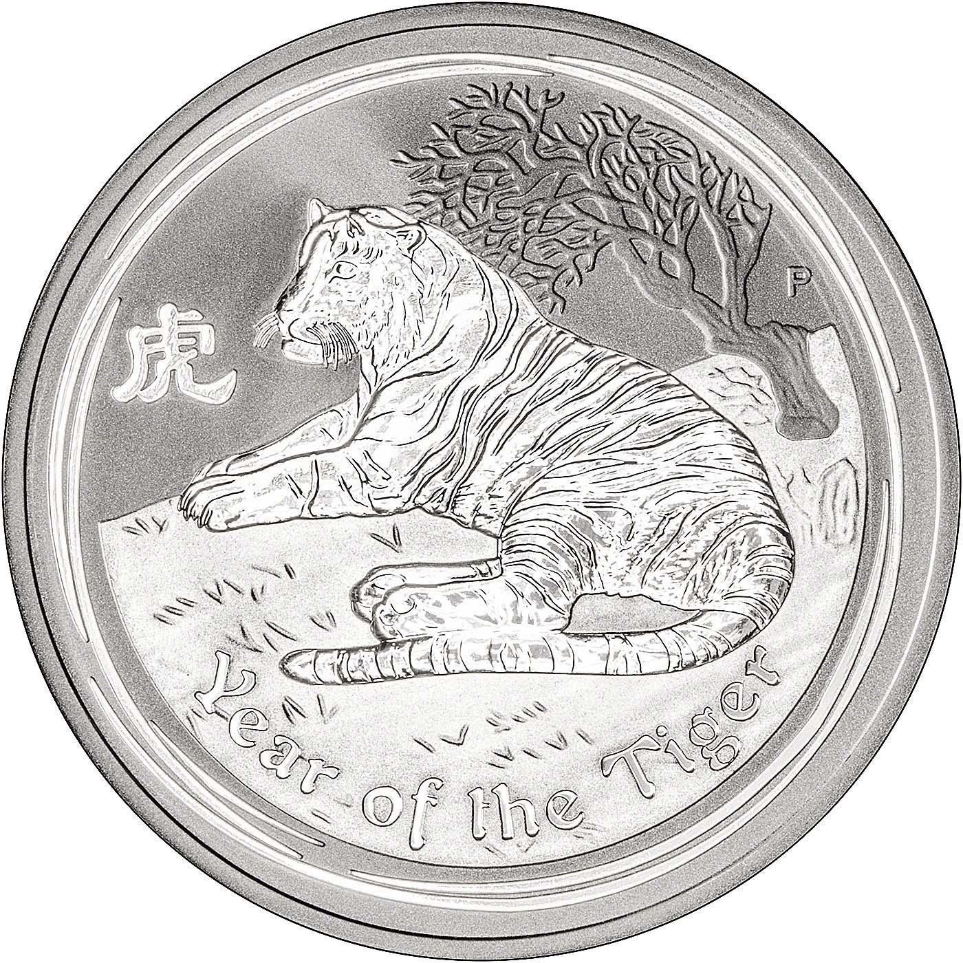 Australian Coins 2022 1 2oz 50c Colored Silver Lunar Year Of The Tiger 