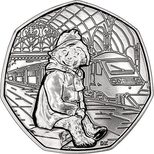 Paddington Bear 50p PADDINGTON AT THE STATION 50p 2018 UNCIRCULATED 50 pence