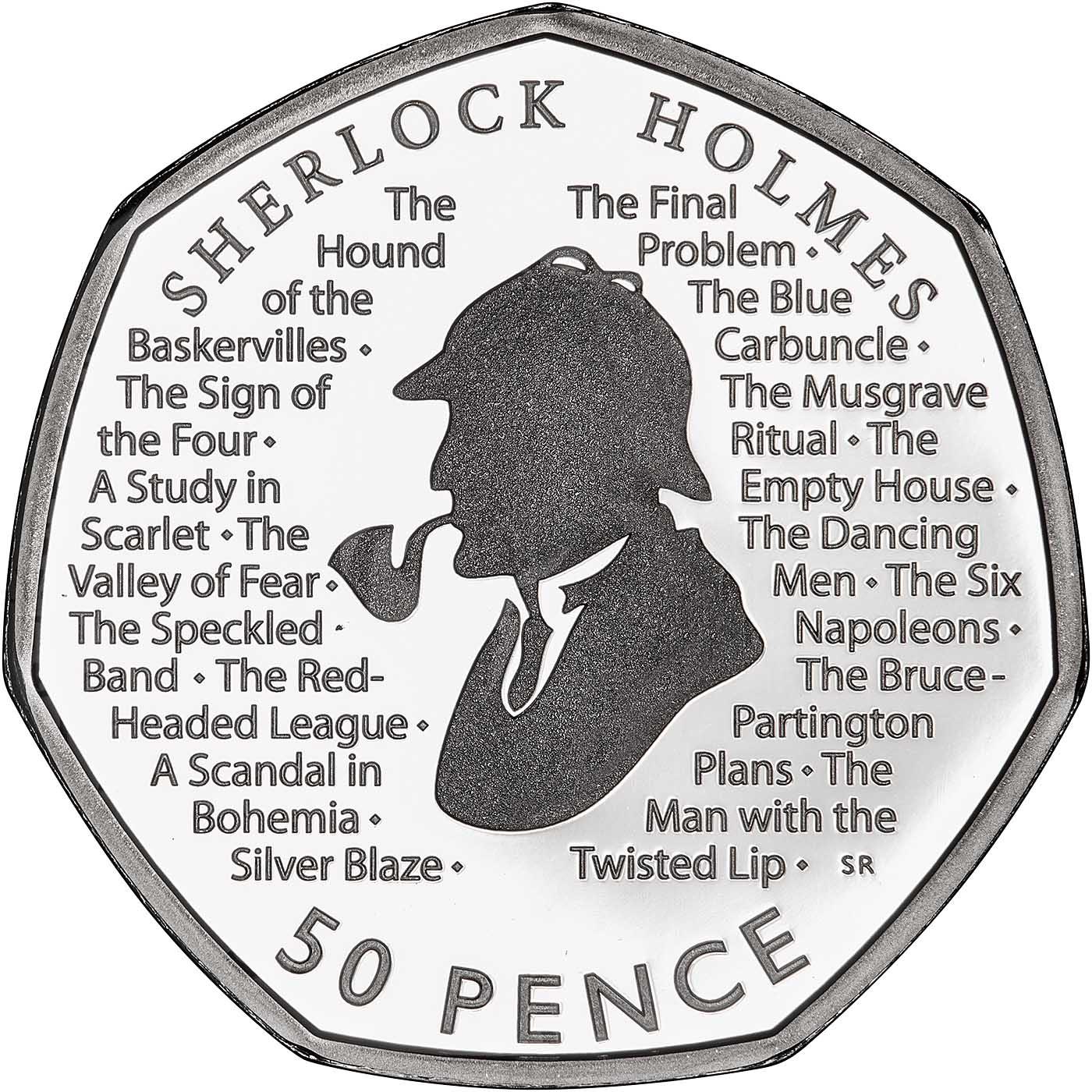 2019 Sherlock Holmes 50p Silver Proof Coin Chards